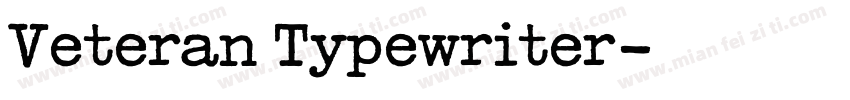 Veteran Typewriter字体转换